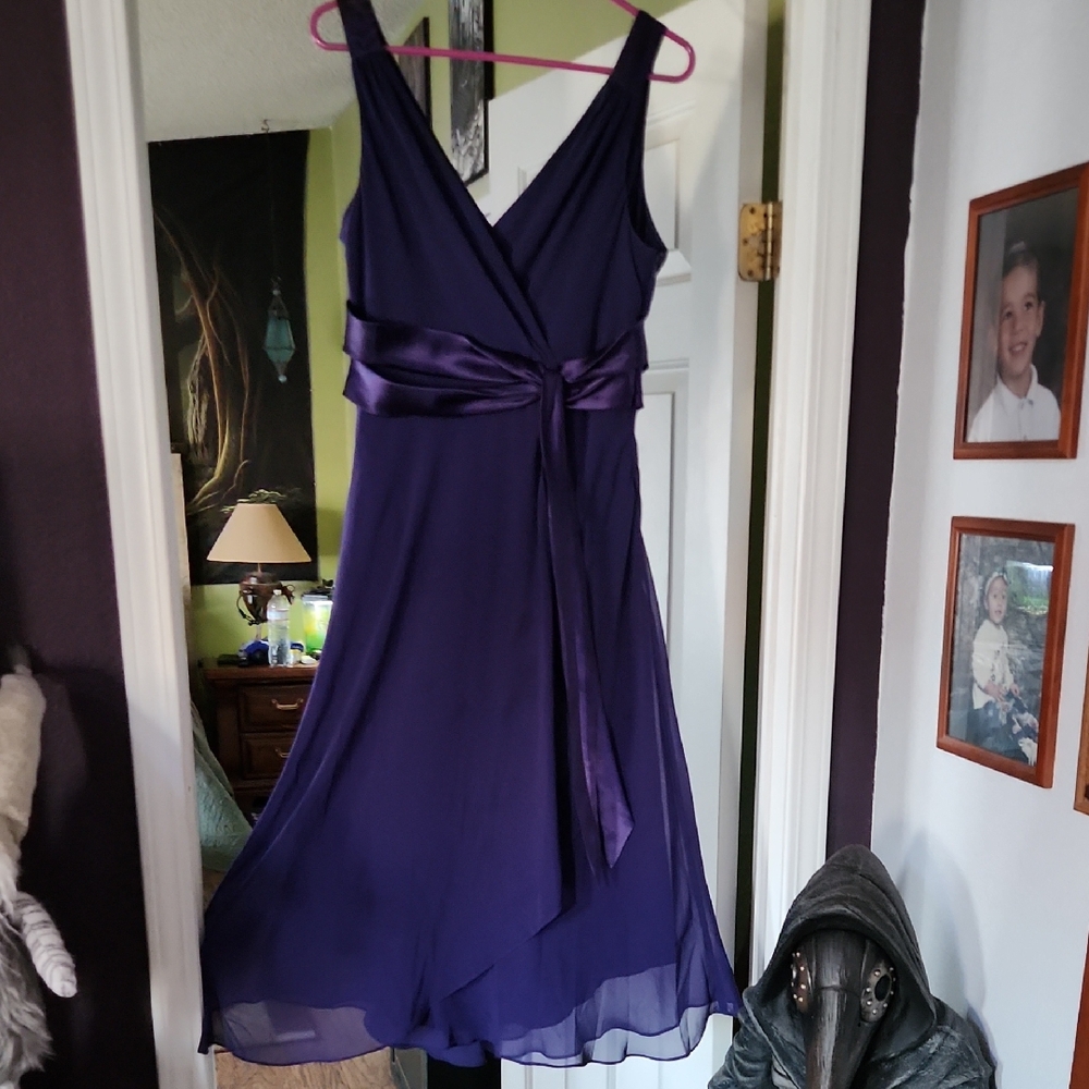 Evan Picone Elegant Purple High Low Dress Sz 14